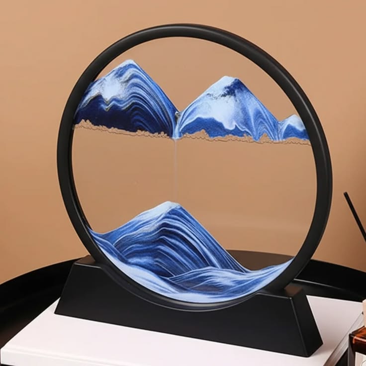 Magnetic Liquid Sand Art Hourglass – 3D Moving Sandscape Decorative Desk Ornament - Image 2