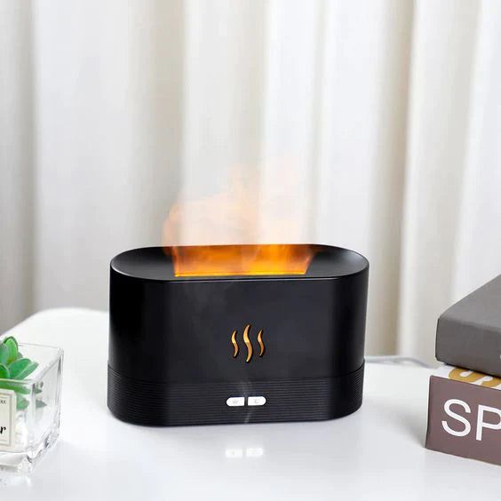 Flame Effect Aroma Diffuser – Ultrasonic Essential Oil Diffuser with Mist & Ambient LED Light - Image 4