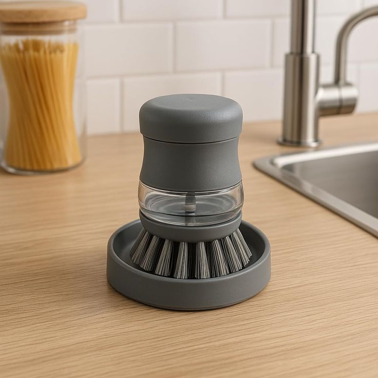 A_B_Shop_sAmazonPage.jpg Soap Dispensing Dish Brush – 2-in-1 Kitchen Scrub Brush with Built-In Soap Dispenser - Image 1
