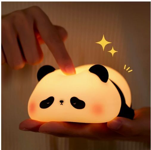 AdorablePandaNightLight_SoftBedroomGlow.jpg Cute Panda LED Night Light – Adorable Bedside Lamp for Kids & Home - Image 1