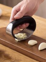 Manual Garlic Press & Mincer – Stainless Steel Garlic Crusher for Kitchen - Image 5