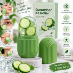 Cucumber Ice Roller for Face & Eyes – Reusable Facial Ice Roller for Puffiness, Cooling & Glowing Skin - Image 2