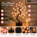 Cherry Blossom LED Tree Lamp – Warm Decorative Light for Home, Bedroom & Office - Image 3