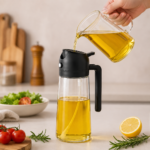 2-in-1 Glass Oil Sprayer & Dispenser Bottle – Cooking Oil Spray & Pour Bottle - Image 4