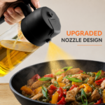 2-in-1 Glass Oil Sprayer & Dispenser Bottle – Cooking Oil Spray & Pour Bottle - Image 2