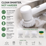 Electric Spin Cleaning Brush – Multi-Purpose Scrubber with Replaceable Brush Heads - Image 3