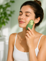 Cucumber Ice Roller for Face & Eyes – Reusable Facial Ice Roller for Puffiness, Cooling & Glowing Skin - Image 4