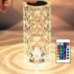 Crystal Diamond LED Table Lamp – 16 Color Changing Touch Lamp with Remote Control