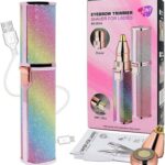 2-in-1 Electric Eyebrow Trimmer & Facial Hair Remover for Women – Rechargeable Precision Beauty Shaver