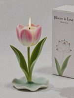 Blooming Tulip Flower Candle – Aesthetic Decorative Candle for Home & Room Décor - Image 3