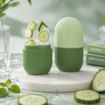 Cucumber Ice Roller for Face & Eyes – Reusable Facial Ice Roller for Puffiness, Cooling & Glowing Skin