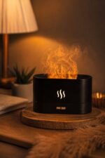 Flame Effect Aroma Diffuser – Ultrasonic Essential Oil Diffuser with Mist & Ambient LED Light - Image 3