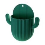 Cactus Toothbrush & Toothpaste Holder – Wall Mounted Bathroom Organizer - Image 2