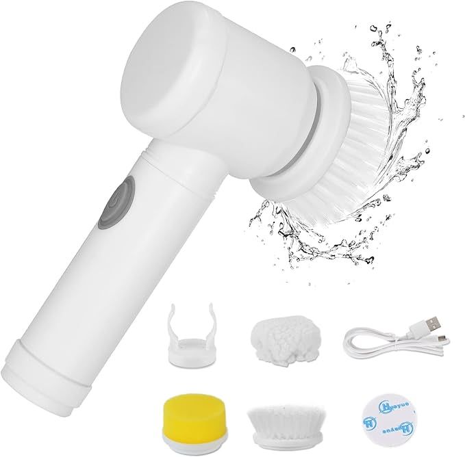 Electric Spin Cleaning Brush – Multi-Purpose Scrubber with Replaceable Brush Heads - Image 4