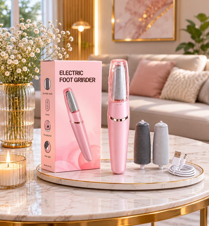 callusremoverforfeetdeadskinremoverpedicuretoolsCallusRemoverHardandDeadSkinRemover.jpg Electric Foot Callus Remover – Rechargeable Pedicure Tool for Hard, Dry & Dead Skin Removal - Image 1