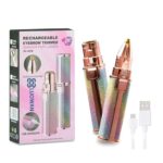 2-in-1 Electric Eyebrow Trimmer & Facial Hair Remover for Women – Rechargeable Precision Beauty Shaver - Image 2